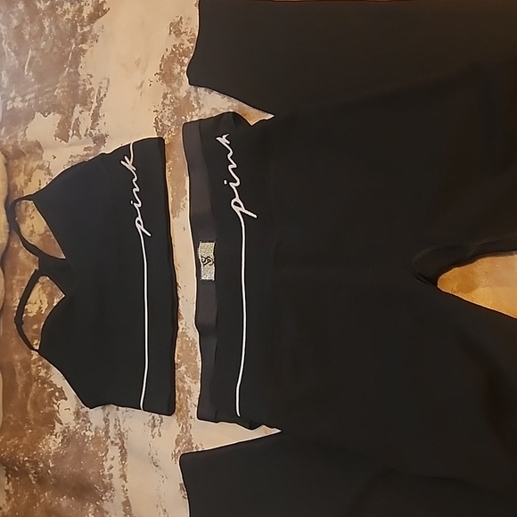 Pink Active Set Best Butt Leggings M and matching Sports Bra L. - Picture 8 of 8